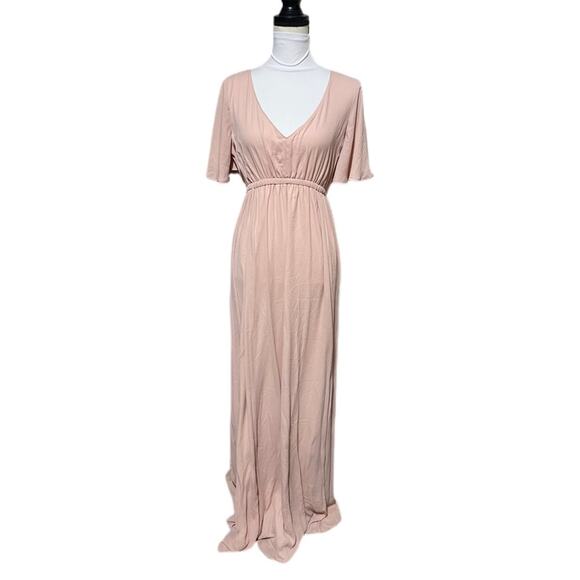Show Me Your Mumu Emily Empire Maxi Dress Women’s Size Small Peach - Picture 1 of 5